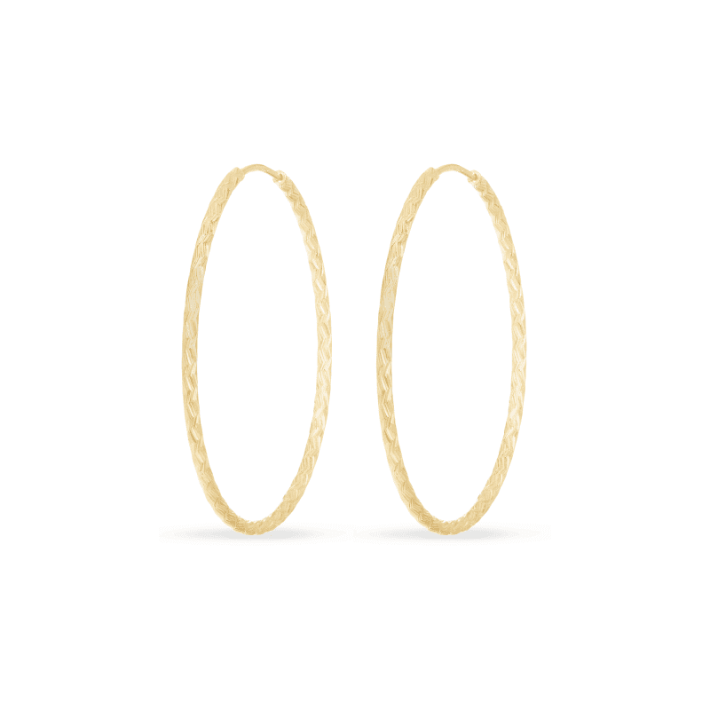 LARGE HOLLOW SPARKLE HOOPS SIDE