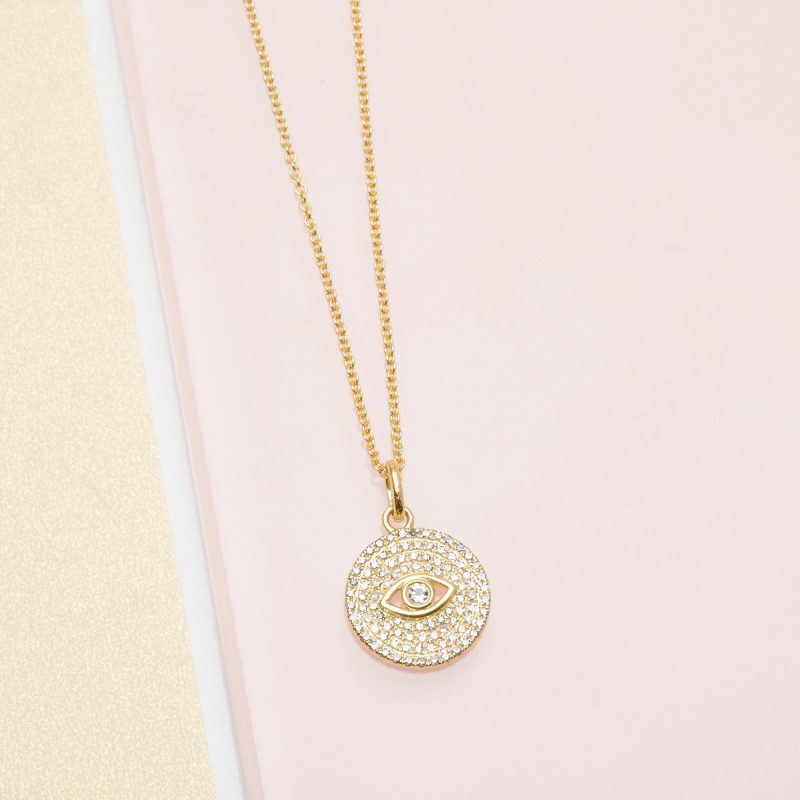 LARGE PAVE EVIL EYE PENDANT EDITORIAL