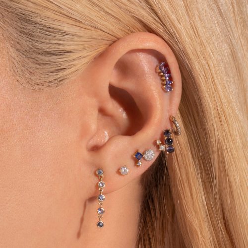 LE BLEU RALLY EARRINGS FULL LOOK