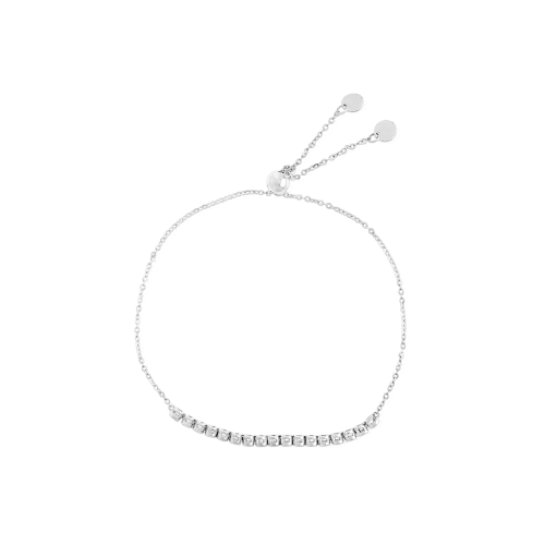 LET IT SLIDE DIAMOND TENNIS BRACELET FRONT 1