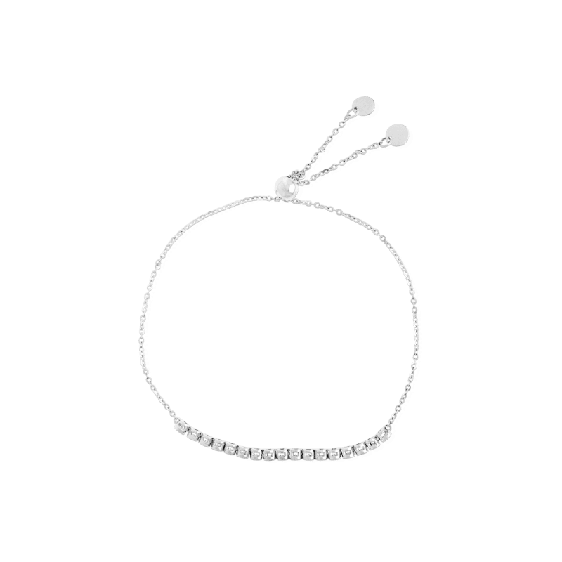 LET IT SLIDE DIAMOND TENNIS BRACELET FRONT 1