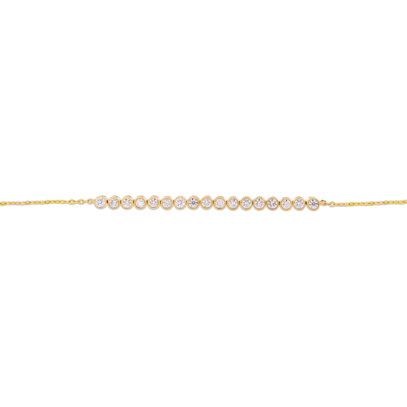 LET IT SLIDE DIAMOND TENNIS BRACELET FRONT 3