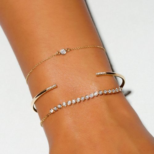 LET IT SLIDE DIAMOND TENNIS BRACELET WEAR IT WITH