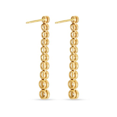 LET IT SLIDE DIAMOND TENNIS EARRINGS REAR