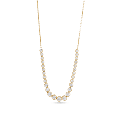 LET IT SLIDE DIAMOND TENNIS NECKLACE FRONT 1