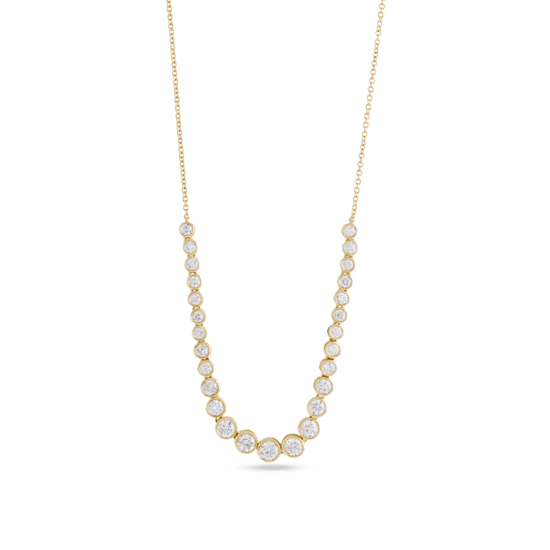 LET IT SLIDE DIAMOND TENNIS NECKLACE FRONT 1