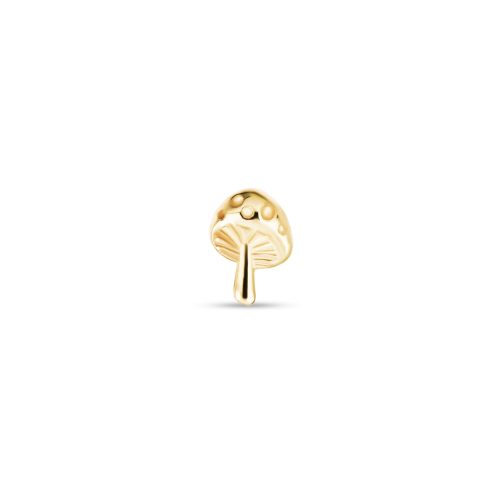 Stone and Strand 14K Yellow Gold Little Shroomy Push Pin Flat Back Front Image