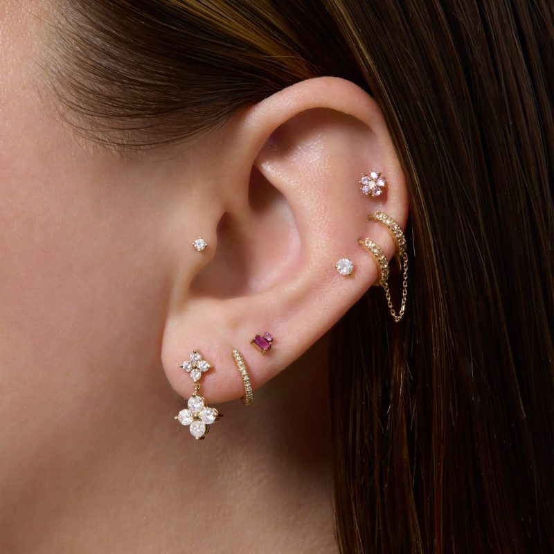 LUCKIEST CLOVER DIAMOND DROP EARRINGS WEAR IT WITH