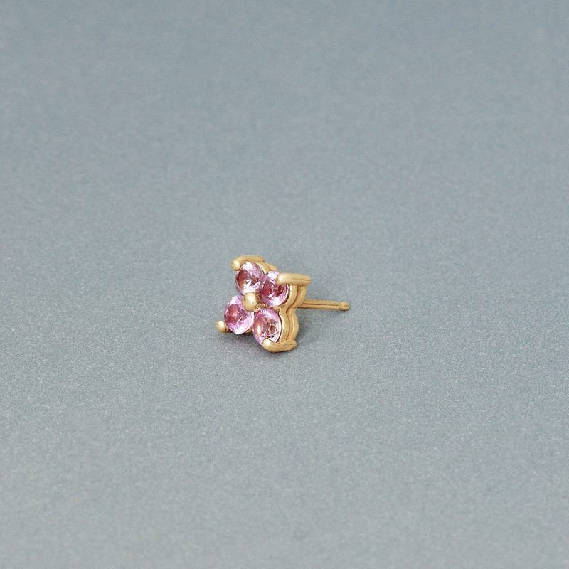 LUCKIEST CLOVER PINK SAPPHIRE STUDS EDITORIAL 55d26fcf c018 4705 ba53 e6bfee39e306