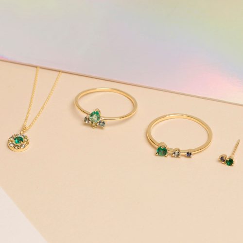 LUCKY EMERALD CROWN RING EDITORIAL COLLECTION 1