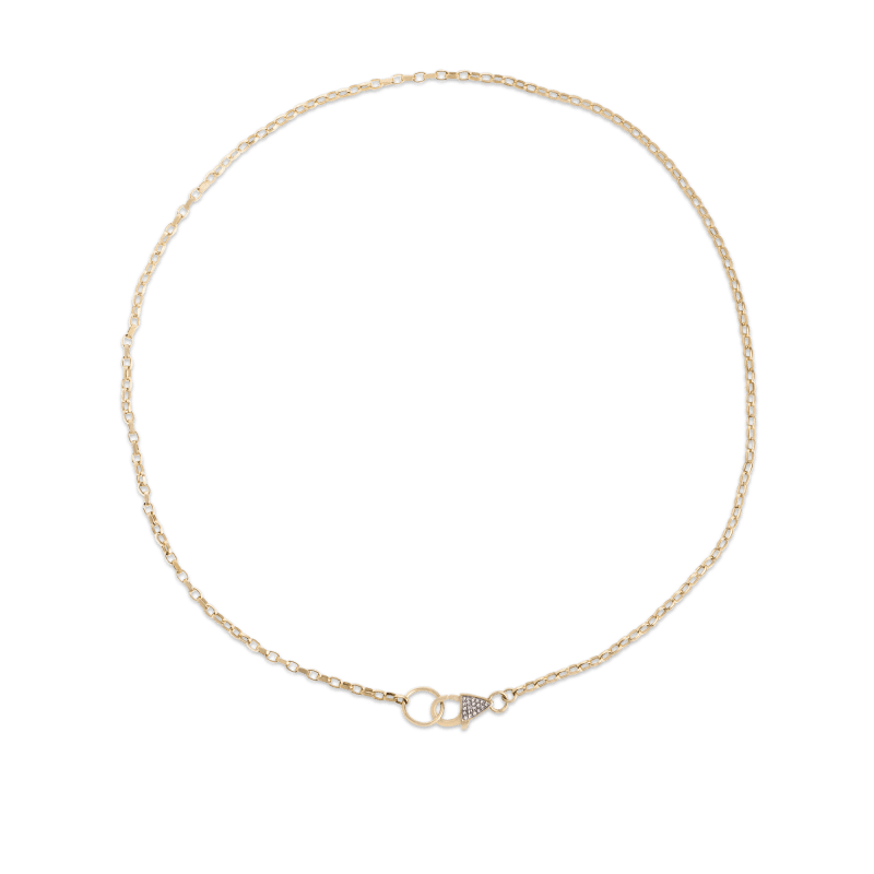 LUXE DIAMOND CHAIN LARIAT NECKLACE FRONT 2