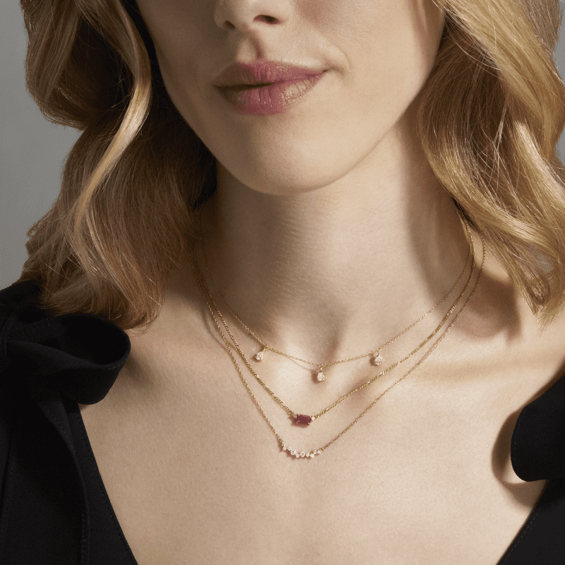 Lab Created Diamond Droplets Necklace Wear It With