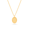 Stone and Strand 10K Yellow Gold Make It Yours Mini Medallion Necklace Close Up Image