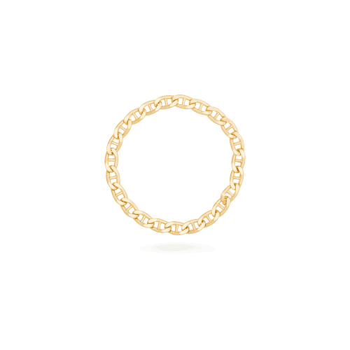 Stone and Strand 10K Yellow Gold Maritime Chain Ring Front Image