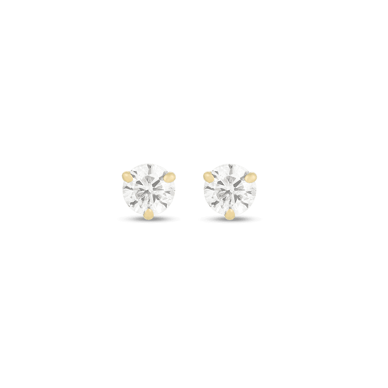 Stone and Strand 10K Yellow Gold Medium Diamond Stud Front Pair Image