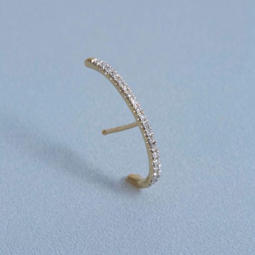 MEDIUM PAVE DIAMOND SUSPENDER EARRING STILL LIFE