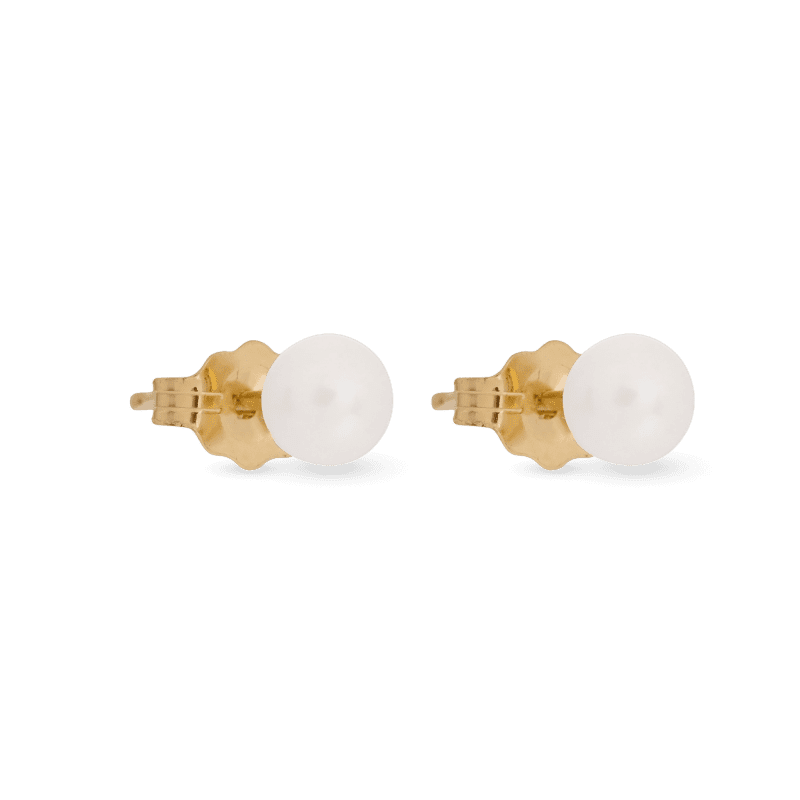 MEDIUM PEARL EARRINGS SIDE