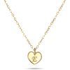 Stone and Strand 10K Yellow Gold Mini Heart Medallion Necklace Close Up Image