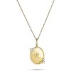 Stone and Strand 10K Yellow Gold Mirror, Mirror Initial Necklace Close Up Image