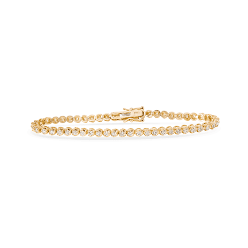 Stone and Strand 10K Yellow Gold Noble Diamond Tennis Bracelet Front Image