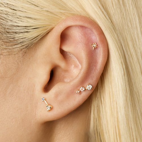 NORTH STAR PIERCING EARRING ON BODY