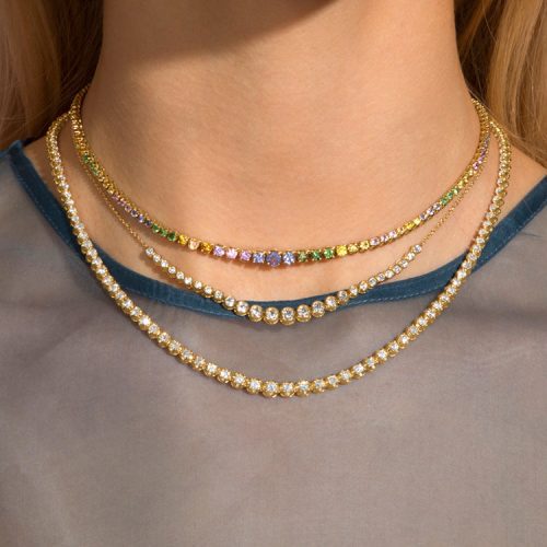 Noble Diamond Tennis Necklace