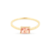 Octagon Cut Pink Tourmaline Ring