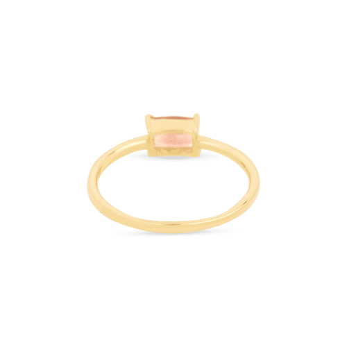 OCTAGON CUT PINK TOURMALINE RING REAR