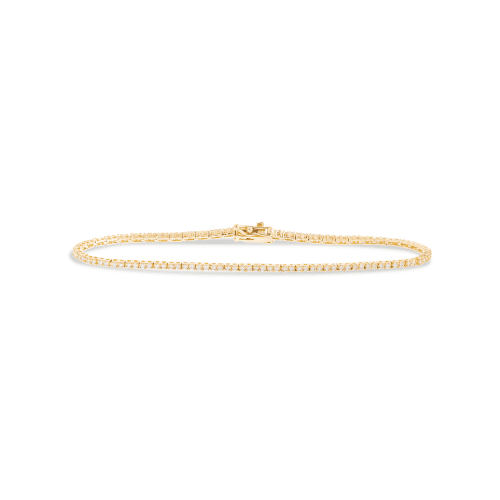 Stone and Strand 10K Yellow Gold Dainty Only The Finest Tennis Bracelet Front Image