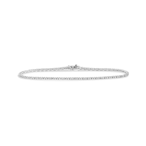 Stone and Strand 10K White Gold Dainty Only The Finest Tennis Bracelet Front Image