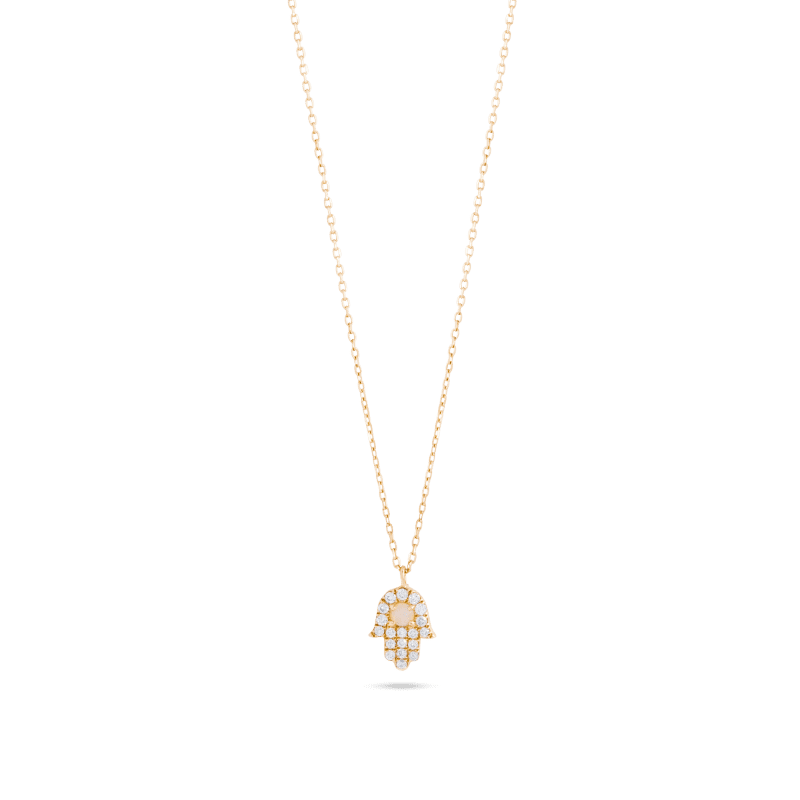 OPAL AND DIAMOND HAMSA NECKLACE FRONT 1