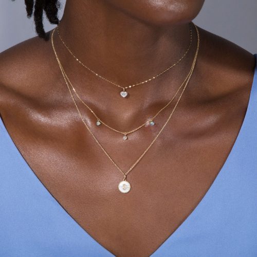 OPALESCENT DROPLET NECKLACE WEAR IT WITH