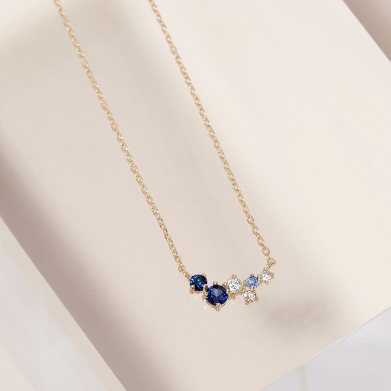 OUT OF THE BLUE DIAMOND NECKLACE EDITORIAL