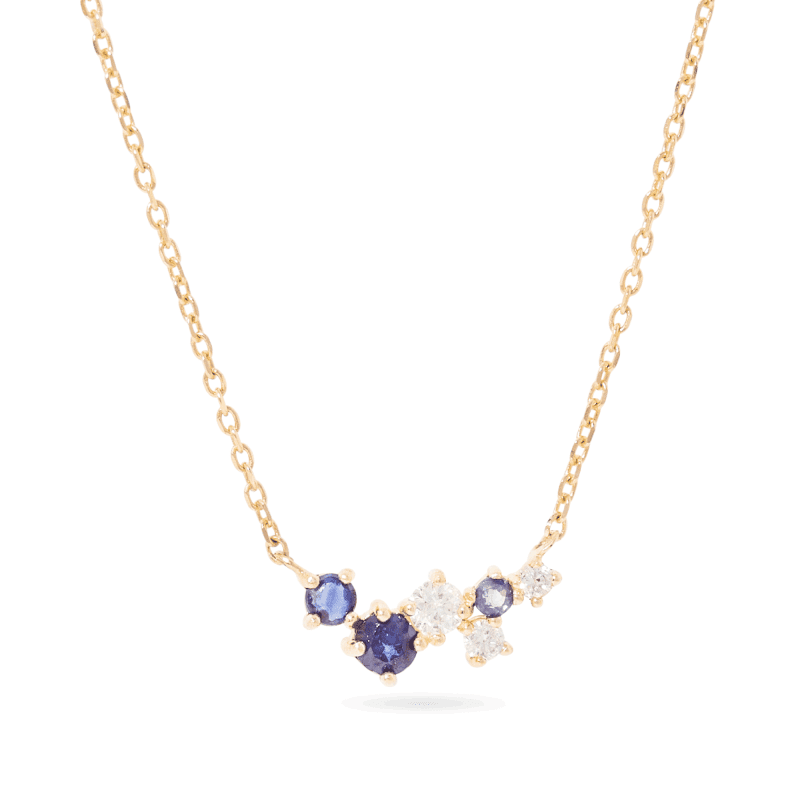 OUT OF THE BLUE DIAMOND NECKLACE FRONT