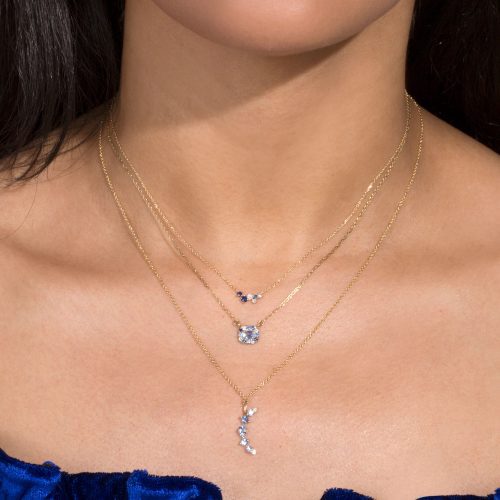 OUT OF THE BLUE DIAMOND NECKLACE FULL LOOK