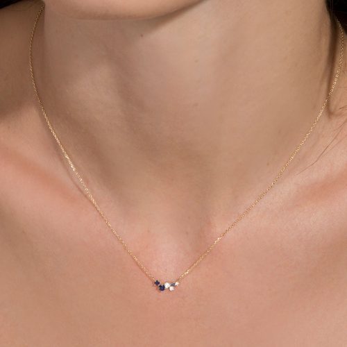 OUT OF THE BLUE DIAMOND NECKLACE ON BODY