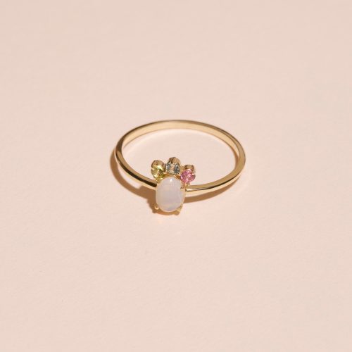 OVAL OPAL UNICORN CROWN RING EDITORIAL