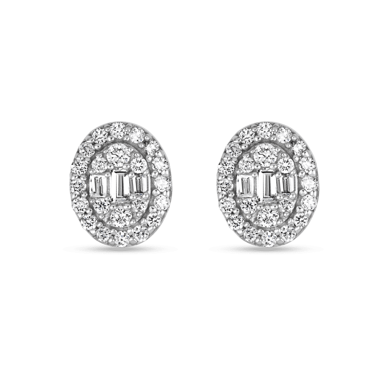 Oval Opulence Mosaic Studs