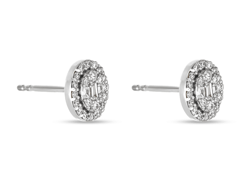 OVAL OPULANCE MOSAIC STUDS SIDE