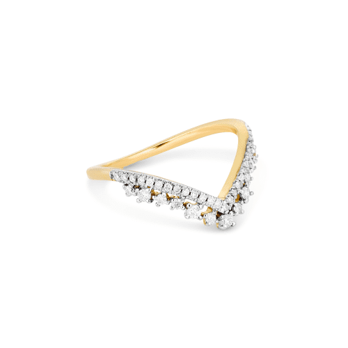 PAVE DIAMOND CURVE BAND SIDE