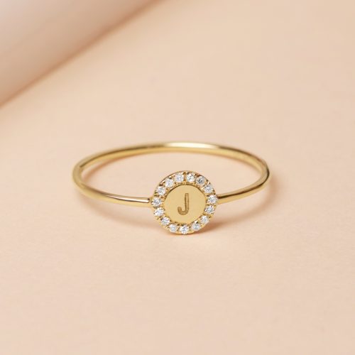 PAVE DIAMOND DISC RING EDITORIAL