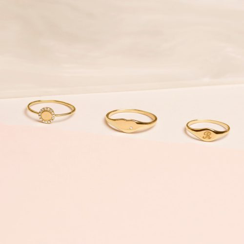 PAVE DIAMOND DISC RING EDITORIAL COLLECTION 1