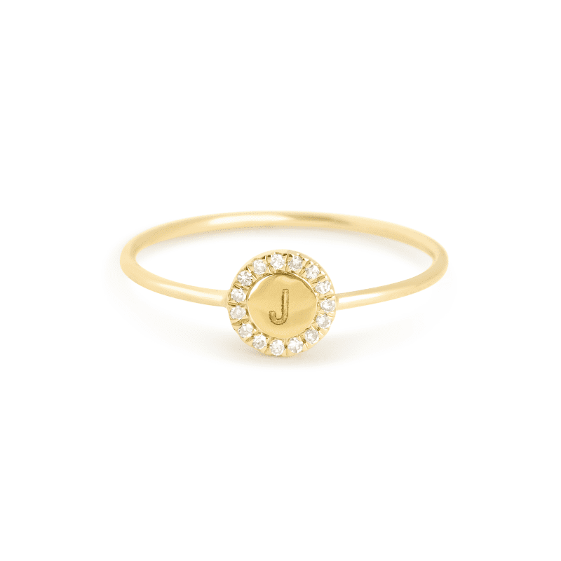 Pave Diamond Disc Ring