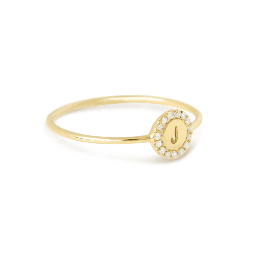 PAVE DIAMOND DISC RING SIDE