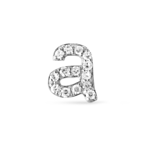 PAVE DIAMOND INITIAL ASYMMETRIC NECKLACE A