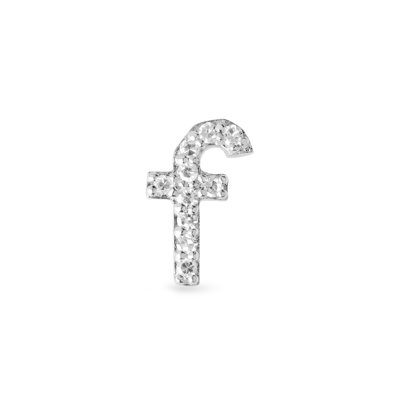 PAVE DIAMOND INITIAL ASYMMETRIC NECKLACE F