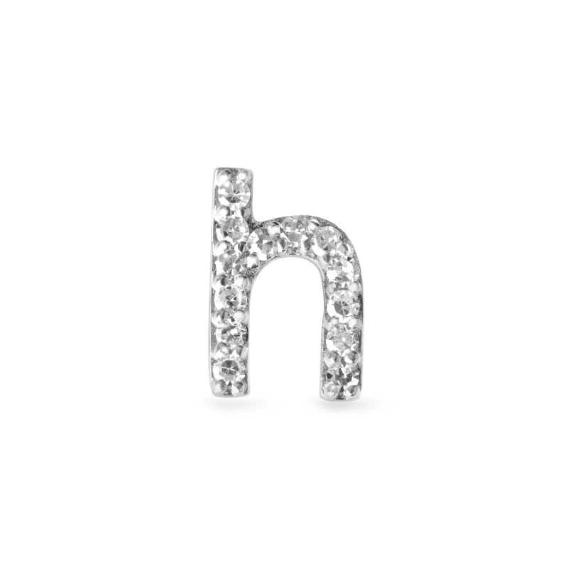 PAVE DIAMOND INITIAL ASYMMETRIC NECKLACE H