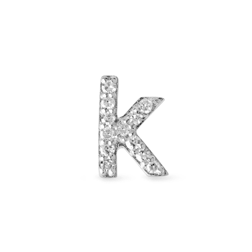 PAVE DIAMOND INITIAL ASYMMETRIC NECKLACE K