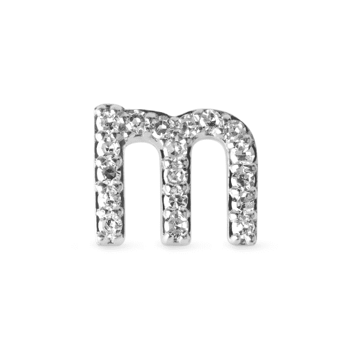 PAVE DIAMOND INITIAL ASYMMETRIC NECKLACE M