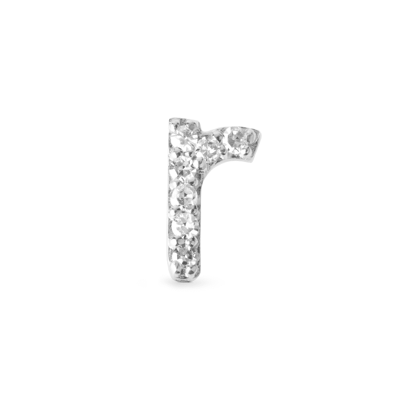 PAVE DIAMOND INITIAL ASYMMETRIC NECKLACE R